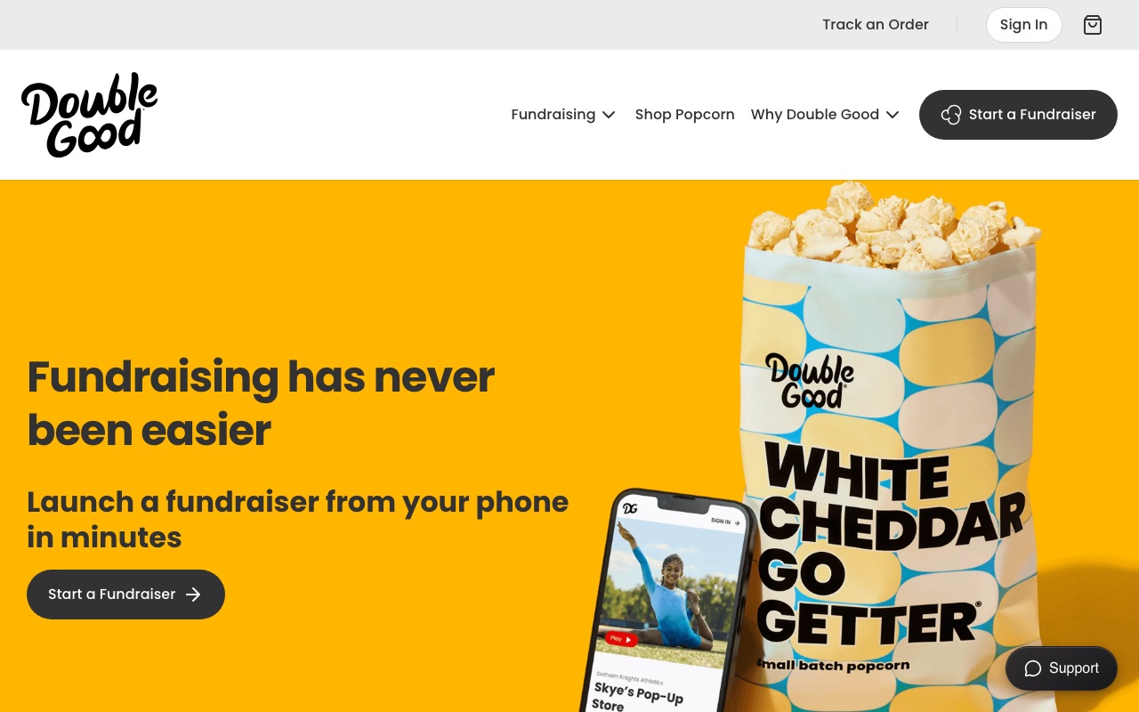 The Double Good website homepage